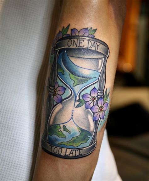 hourglass design tattoo